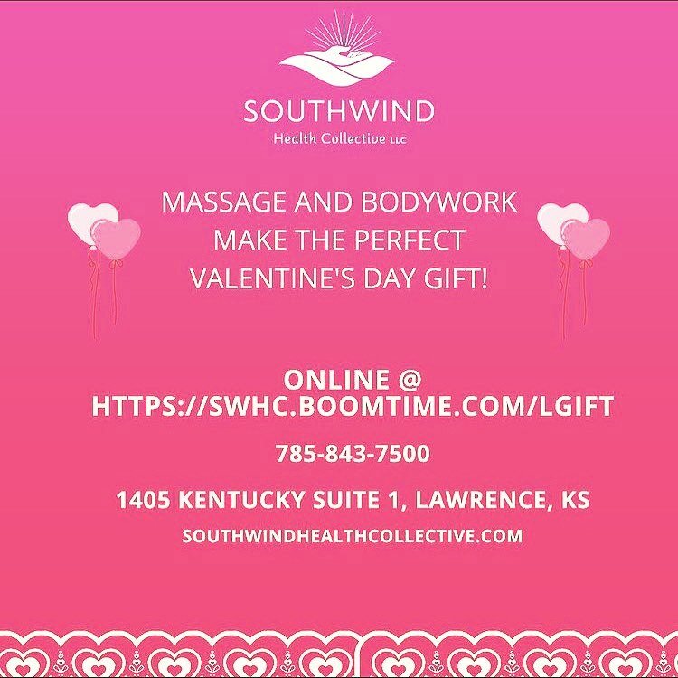 FEBRUARY SPECIAL!
$35 for a 30 minute Thai Reflexology (foot) massage! Call 785-843-7500 or visit southwindhealthcollective.com to schedule. ❤️❤️❤️